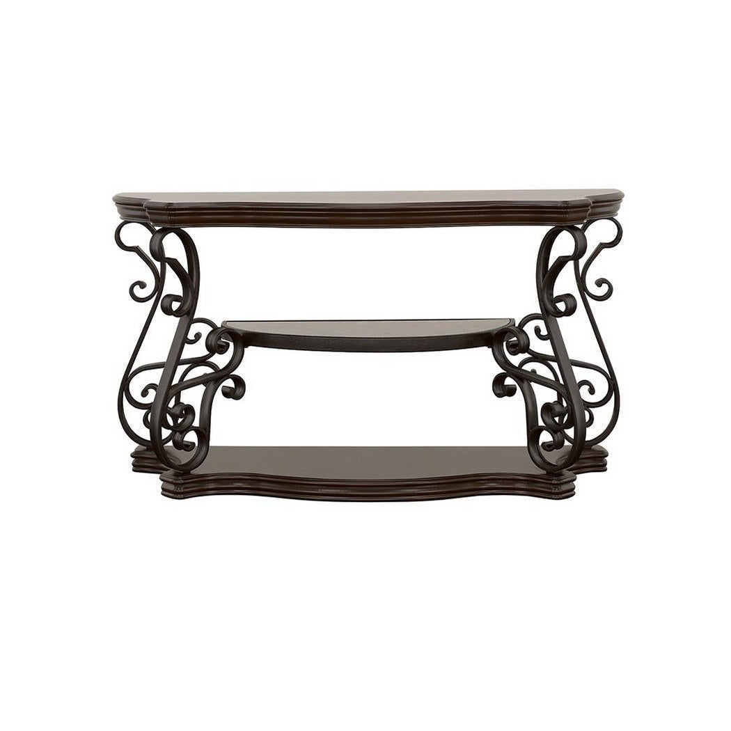 Laney Sofa Table Deep Merlot and Clear 702449