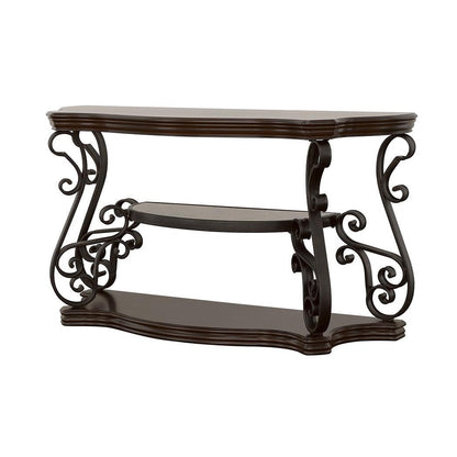 Laney Sofa Table Deep Merlot and Clear 702449