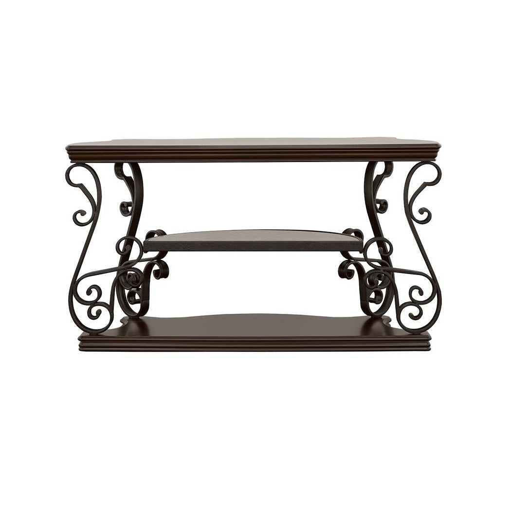 Laney Sofa Table Deep Merlot and Clear 702449