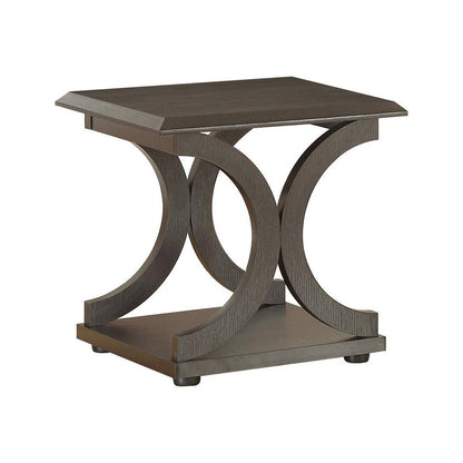 Shelly C-shaped Base End Table Cappuccino 703147