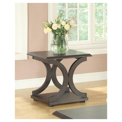 Shelly C-shaped Base End Table Cappuccino 703147