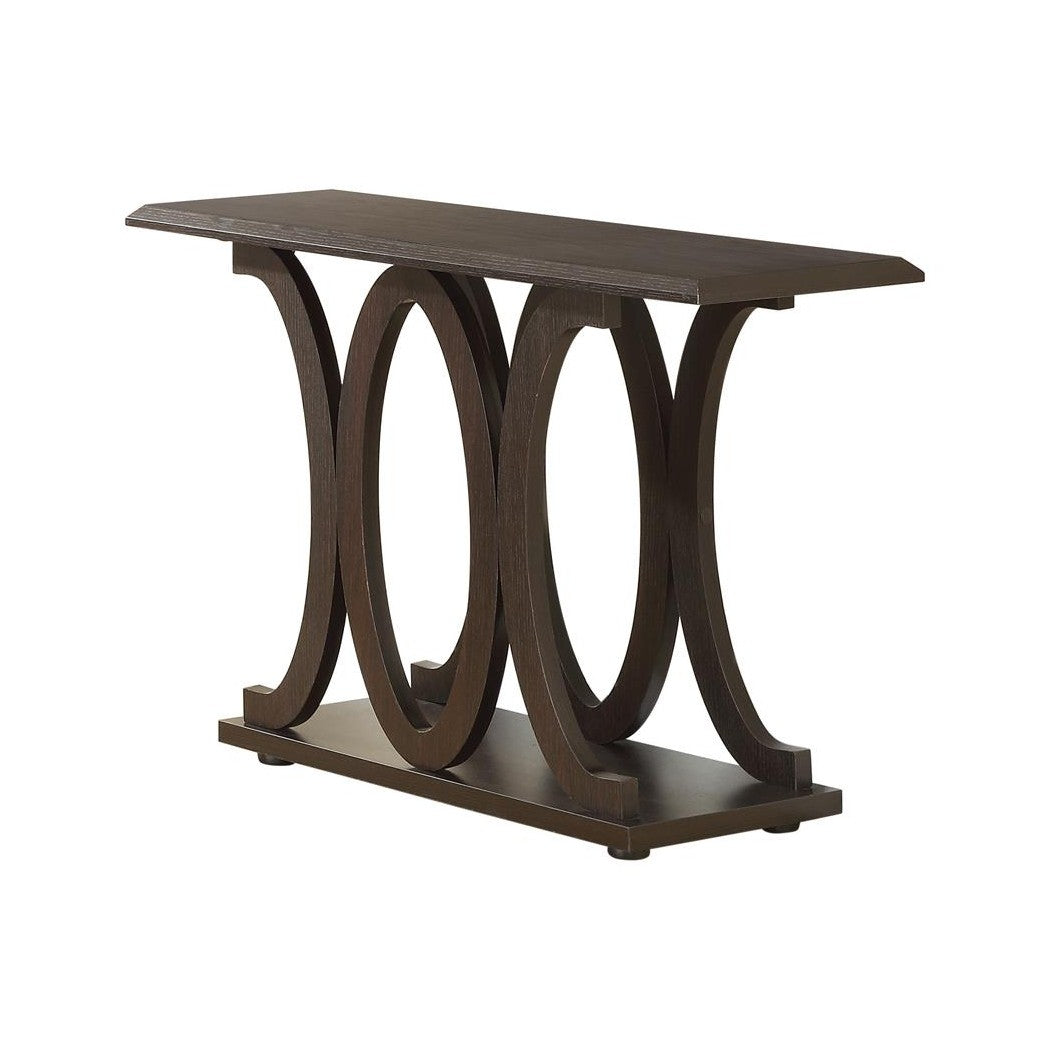 Shelly C-shaped Base Sofa Table Cappuccino 703149