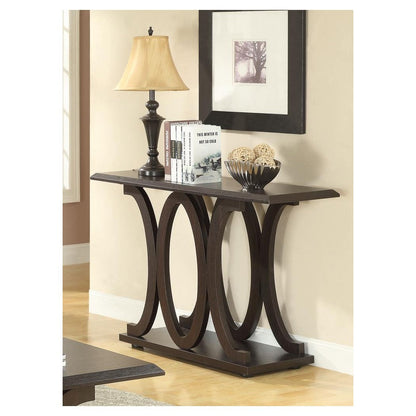 Shelly C-shaped Base Sofa Table Cappuccino 703149