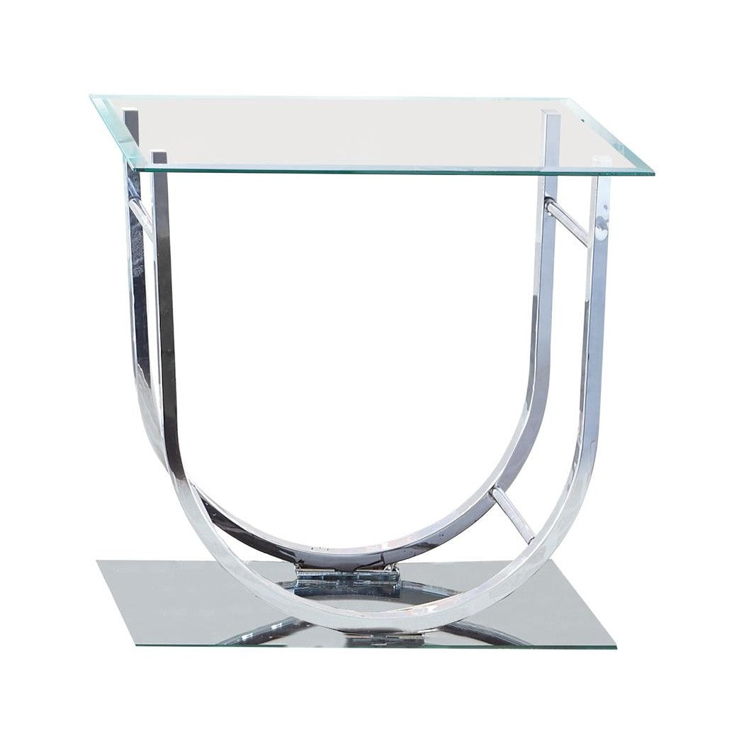 Danville U-shaped End Table Chrome 704987