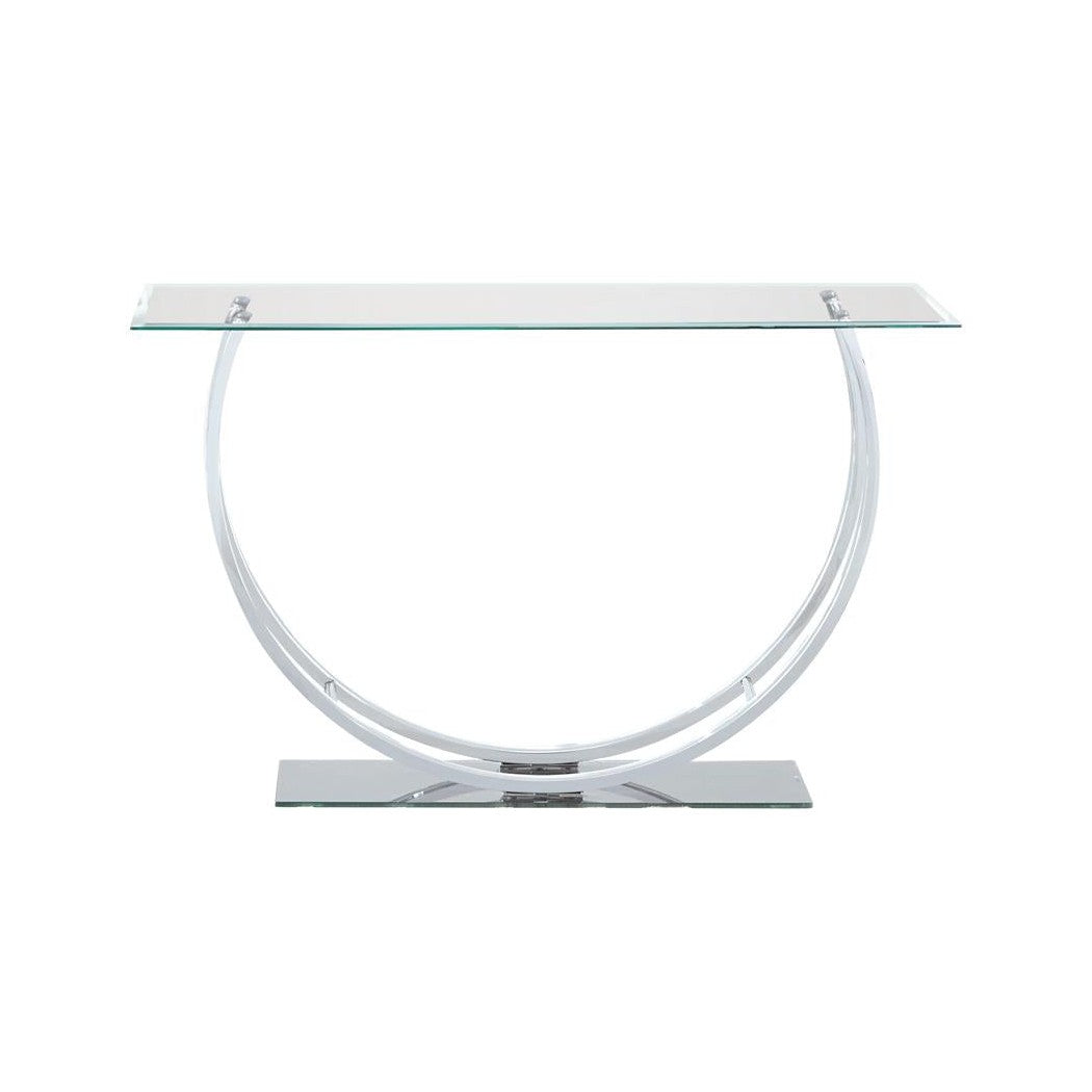 Danville U-shaped Sofa Table Chrome 704989