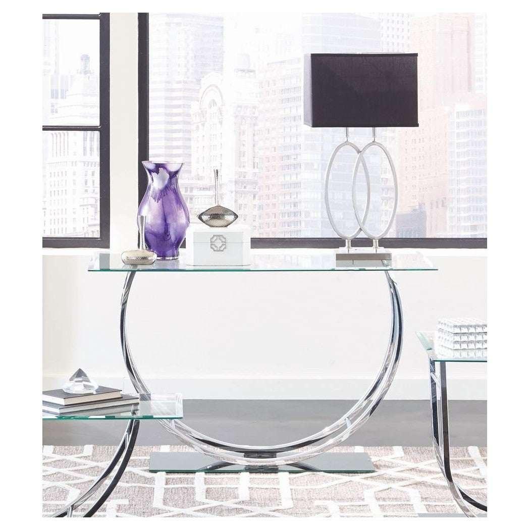 Danville U-shaped Sofa Table Chrome 704989