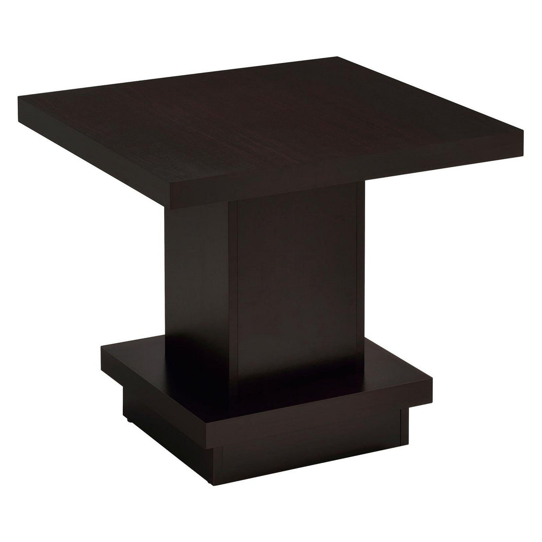 Reston Pedestal Square End Table Cappuccino 705167