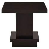 Reston Pedestal Square End Table Cappuccino 705167