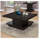 Reston Pedestal Square Coffee Table Cappuccino 705168