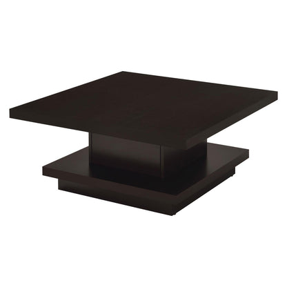 Reston Pedestal Square Coffee Table Cappuccino 705168