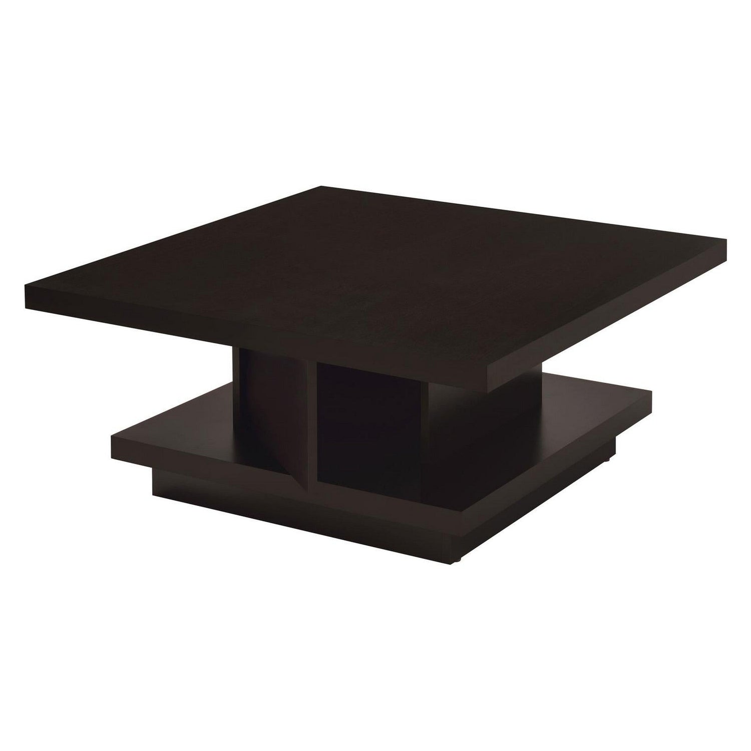 Reston Pedestal Square Coffee Table Cappuccino 705168