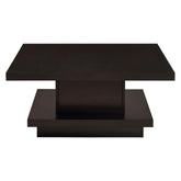 Reston Pedestal Square Coffee Table Cappuccino 705168