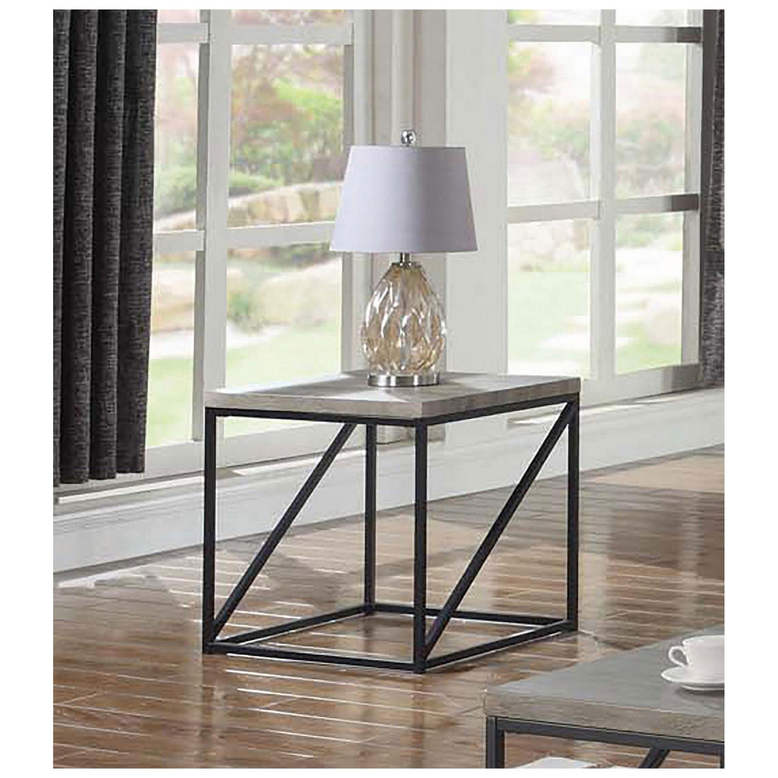 Birdie Square End Table Sonoma Grey 705617