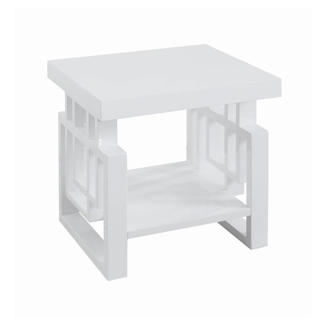 Schmitt Rectangular End Table High Glossy White 705707