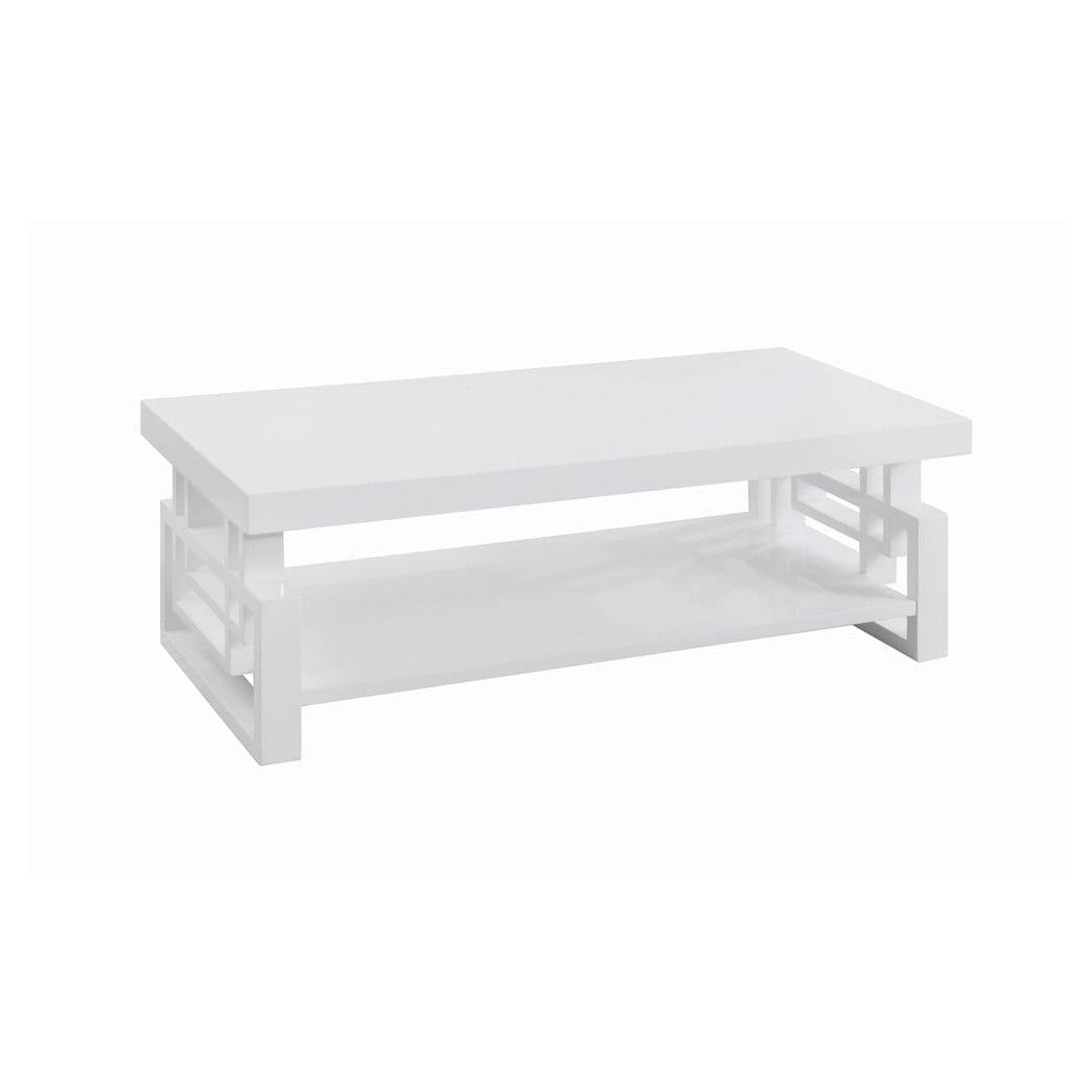 Schmitt Rectangular Coffee Table High Glossy White 705708