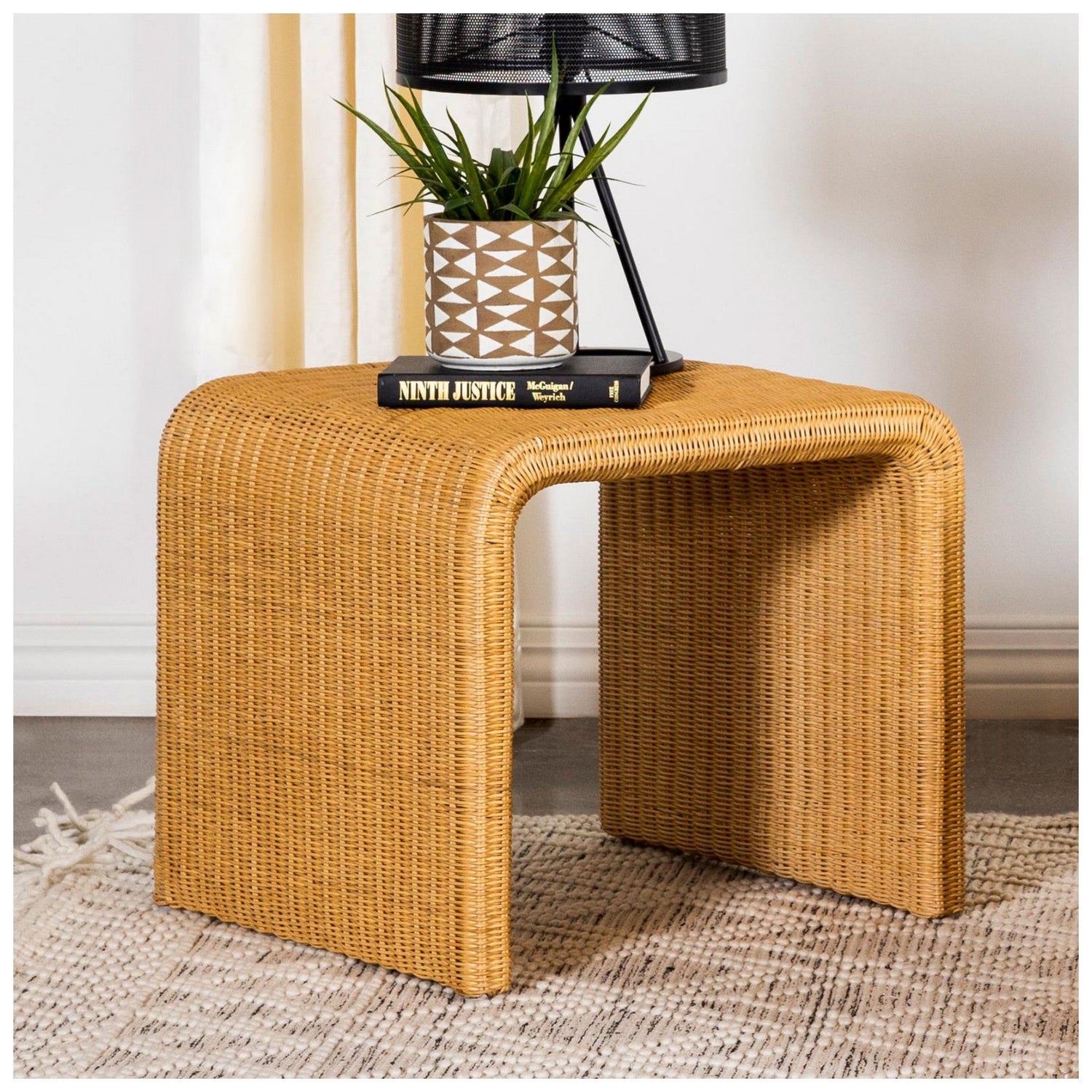 Juanita Square Rattan End Table Natural 709817