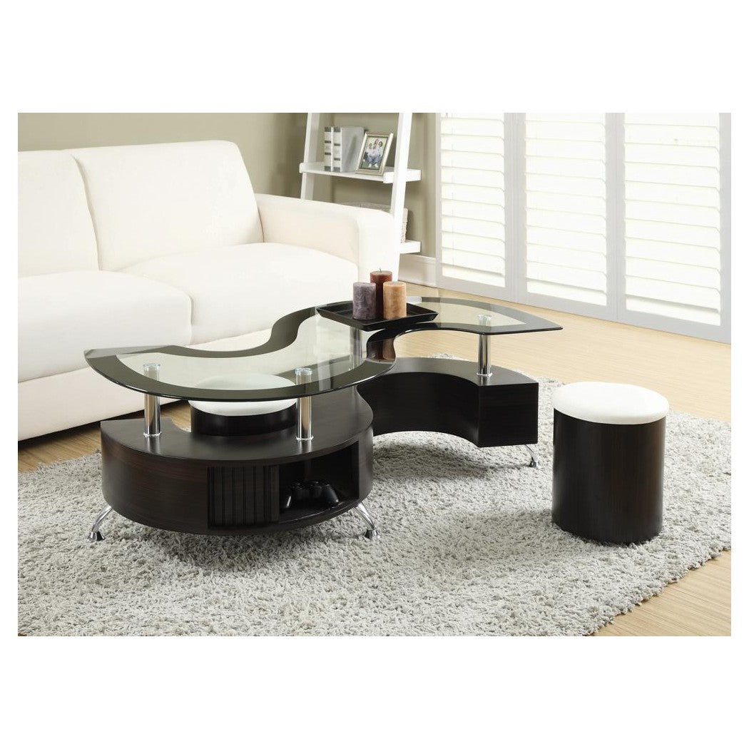 Buckley 3-piece Coffee Table and Stools Set Cappuccino 720218