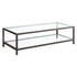 Trini Coffee Table with Glass Shelf Black Nickel 720228