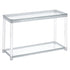 Anne Sofa Table with Lower Shelf Chrome and Clear 720749