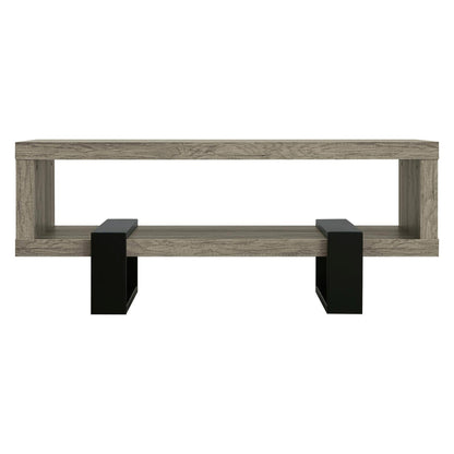 Dinard Coffee Table with Shelf Grey Driftwood 720878