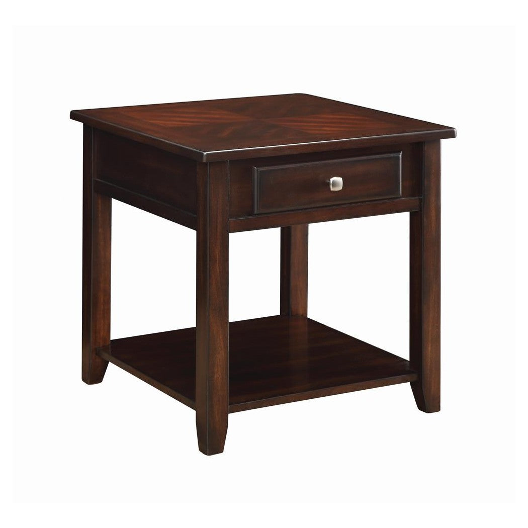 Bradford Square 1-shelf End Table Walnut 721037