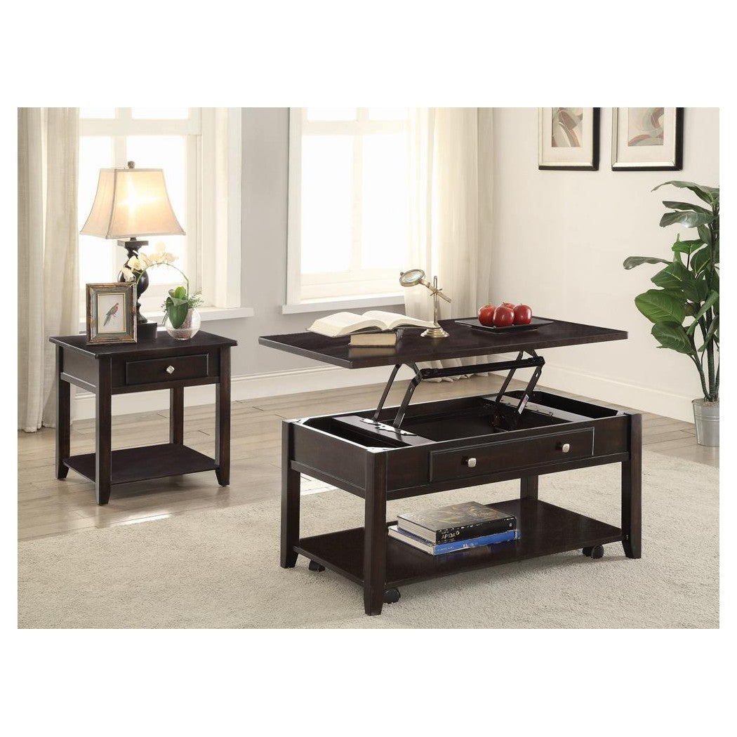 Bradford Rectangular Lift Top Coffee Table Walnut 721038