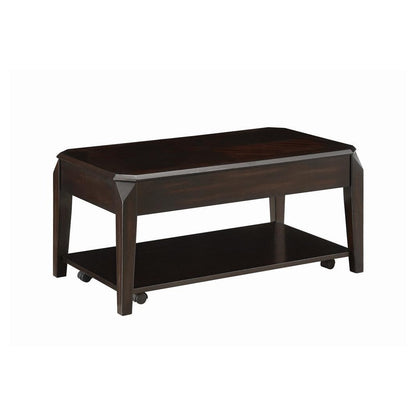 Baylor Lift Top Coffee Table with Hidden Storage Walnut 721048