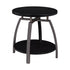 Dacre Round End Table Dark Grey and Black Nickel 722207