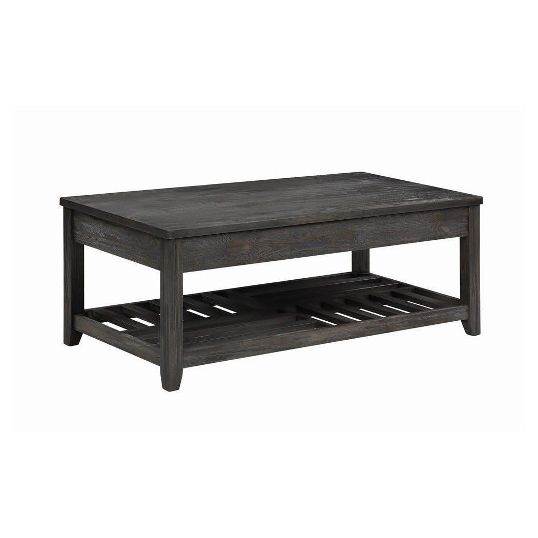 Cliffview Lift Top Coffee Table with Storage Cavities Grey 722288