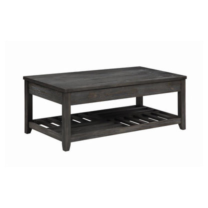 Cliffview Lift Top Coffee Table with Storage Cavities Grey 722288