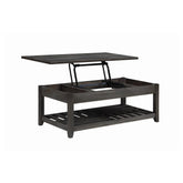 Cliffview Lift Top Coffee Table with Storage Cavities Grey 722288