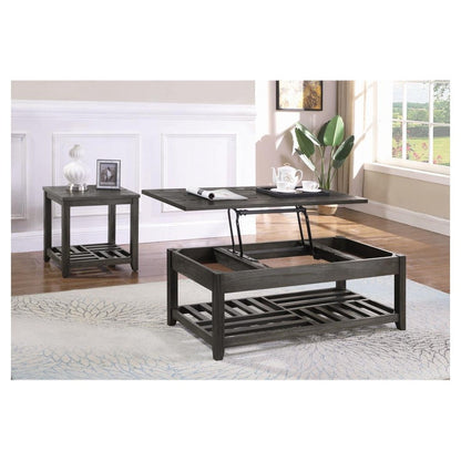 Cliffview Lift Top Coffee Table with Storage Cavities Grey 722288