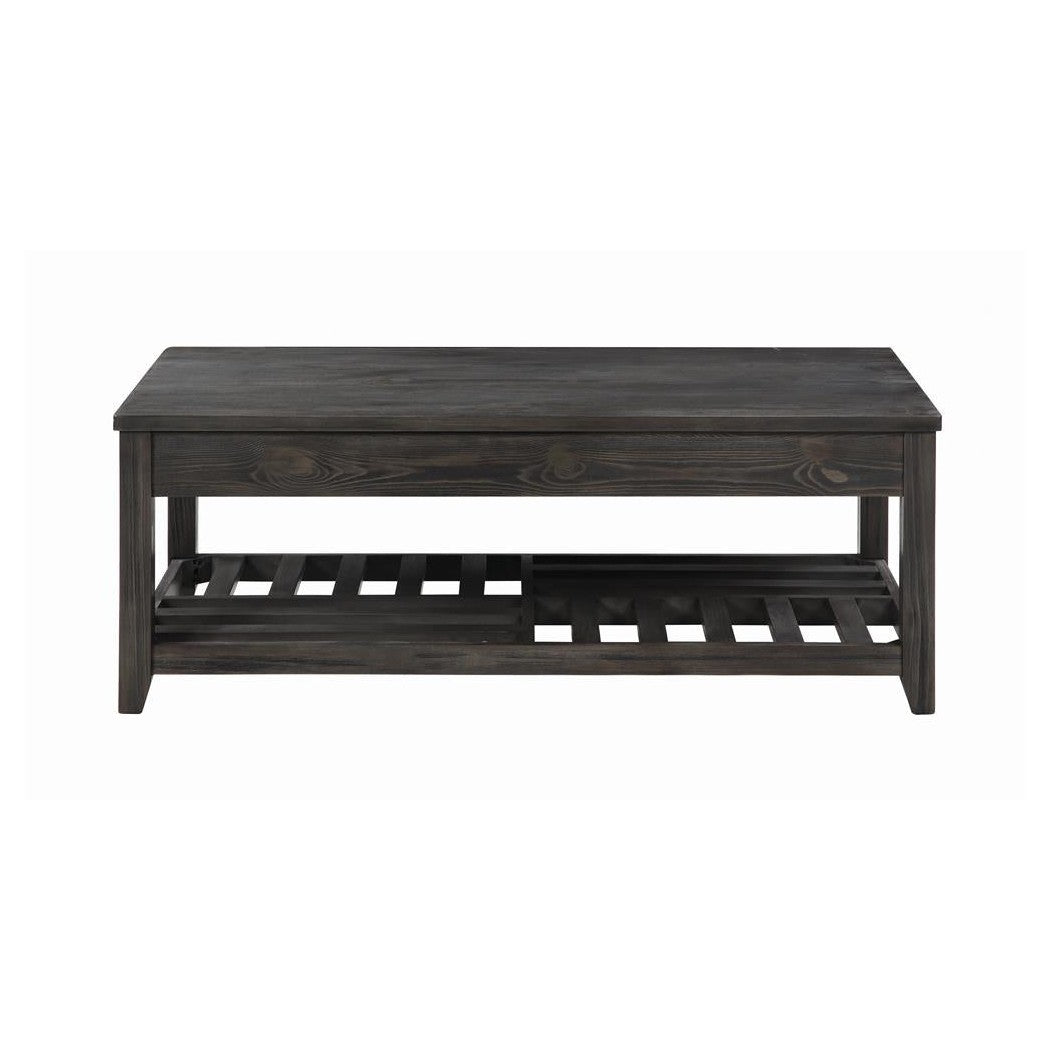 Cliffview Lift Top Coffee Table with Storage Cavities Grey 722288