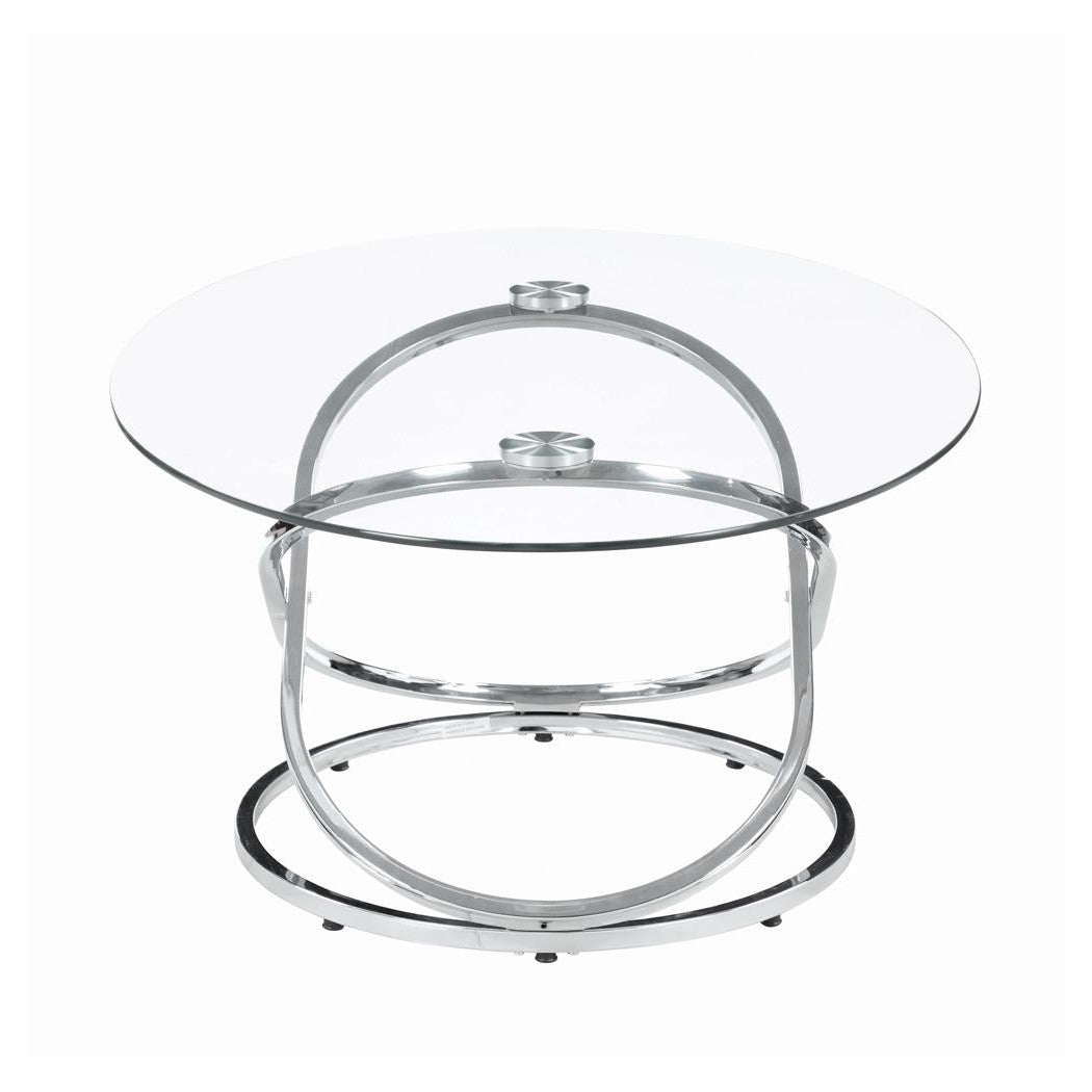 Warren 3-piece Occasional Set Chrome and Clear 722373