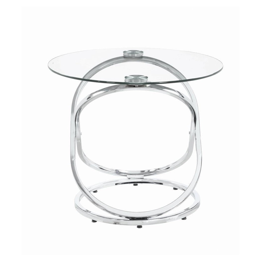 Warren 3-piece Occasional Set Chrome and Clear 722373