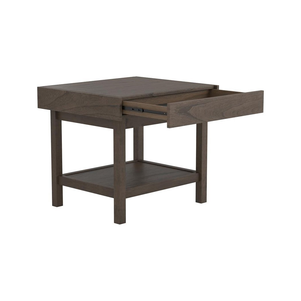 Owen Rectangle End Table with Shelf Wheat Brown 723117