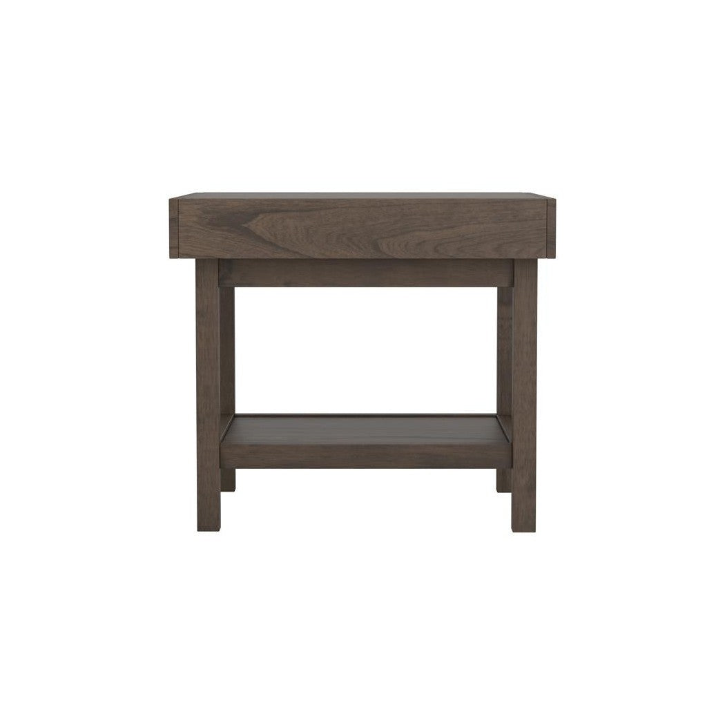 Owen Rectangle End Table with Shelf Wheat Brown 723117