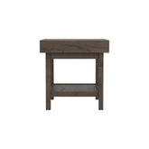 Owen Rectangle End Table with Shelf Wheat Brown 723117