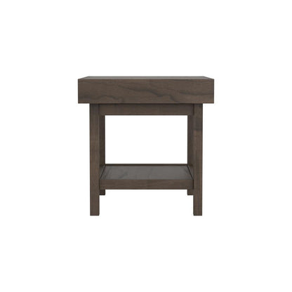 Owen Rectangle End Table with Shelf Wheat Brown 723117