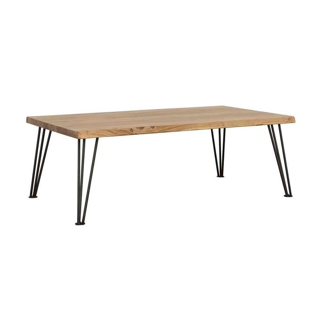 Zander Coffee Table with Hairpin Leg Natural and Matte Black 723498