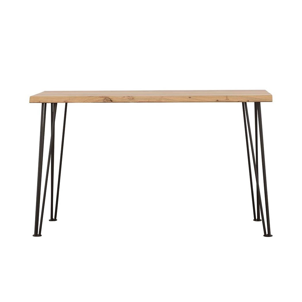 Zander Sofa Table with Hairpin Leg Natural and Matte Black 723499