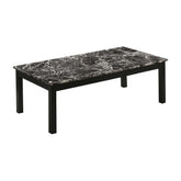 Darius Faux Marble Rectangle 3-piece Occasional Table Set Black 723605