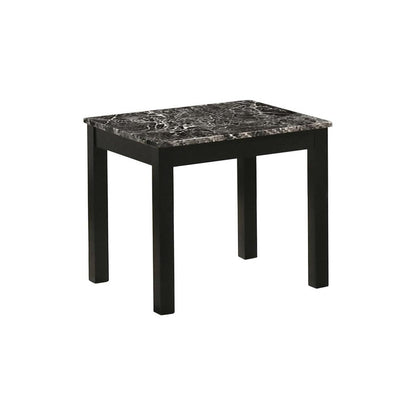 Darius Faux Marble Rectangle 3-piece Occasional Table Set Black 723605