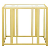 Adri Metal Frame End Table Matte Brass 723607