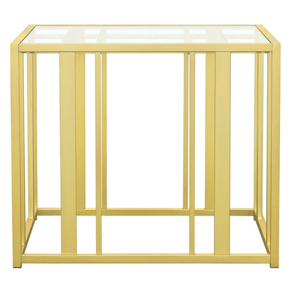 Adri Metal Frame End Table Matte Brass 723607