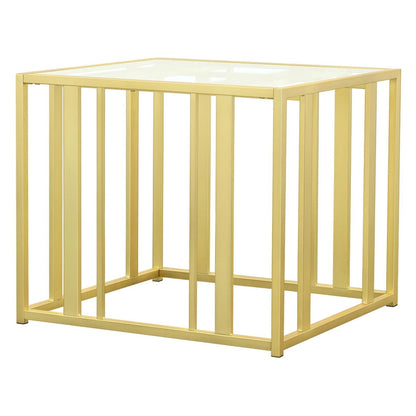 Adri Metal Frame End Table Matte Brass 723607