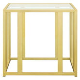 Adri Metal Frame End Table Matte Brass 723607