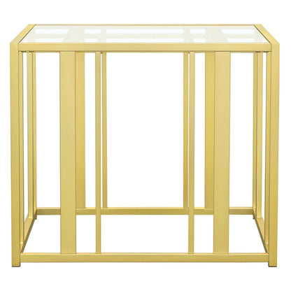 Adri Metal Frame End Table Matte Brass 723607