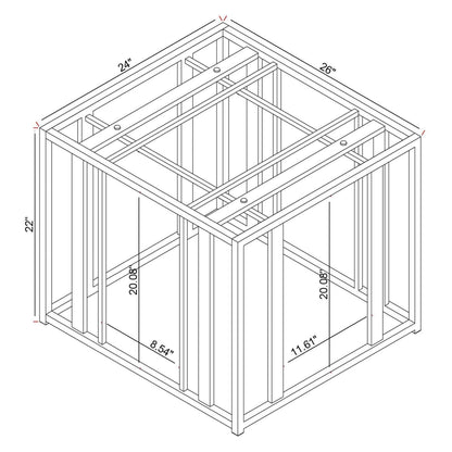 Adri Metal Frame End Table Matte Brass 723607