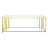 Adri Metal Frame Coffee Table Matte Brass 723608